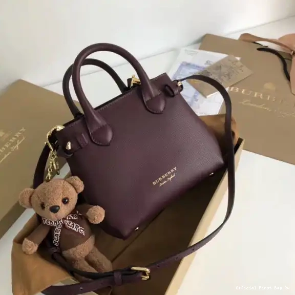 Official FirstBag Ru and Burberry The in House Baby Check Banner Leather 0514